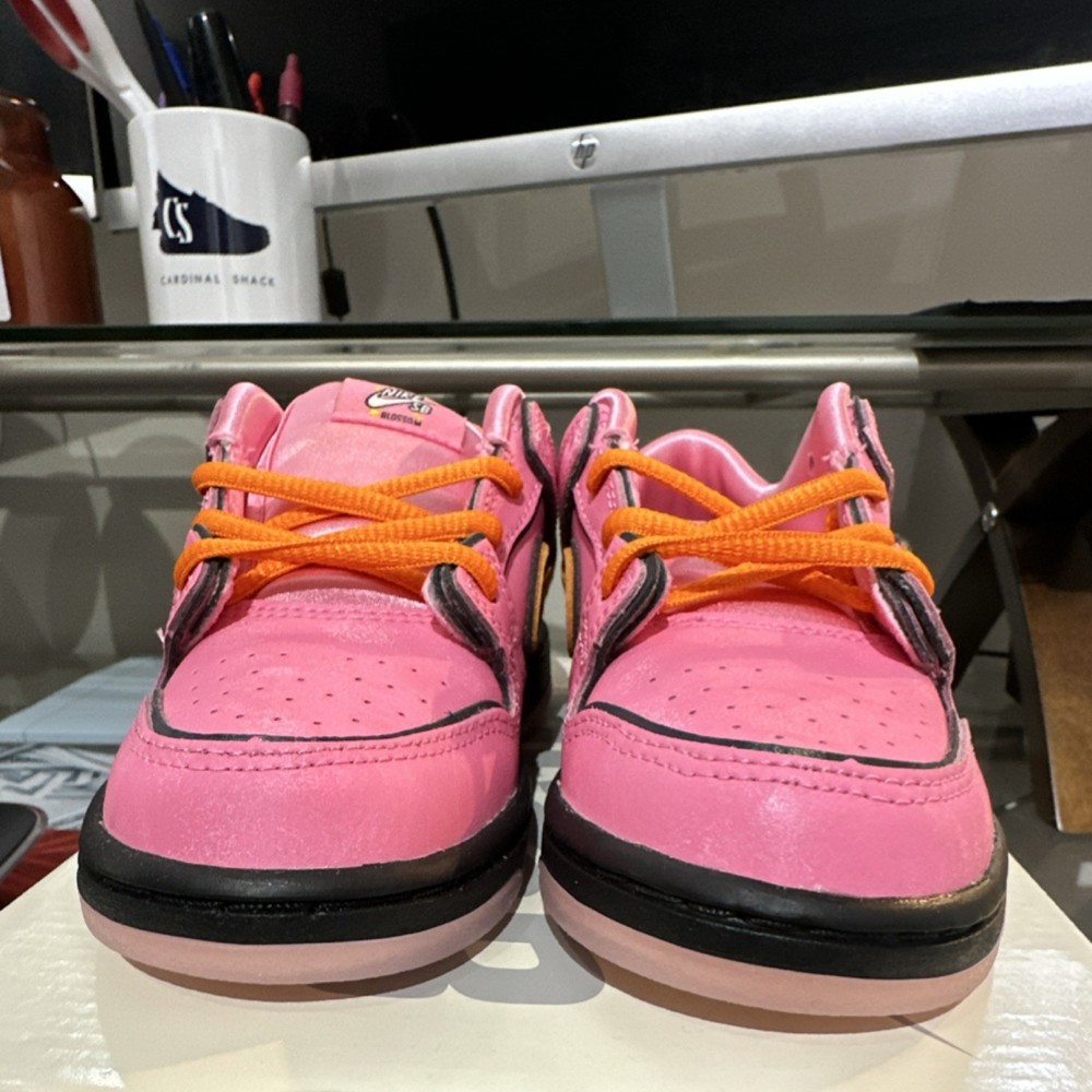 Nike SB Dunk Low Pro QS (TD) Lotus Pink Magma Orange 10C Unisex Kids Sneaker