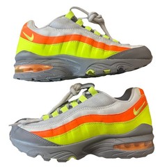 Nike Airmax 95 GS Vast Grey Volt Orange Neon Yellow 905348-019 Sz 4.5Y Womens 6