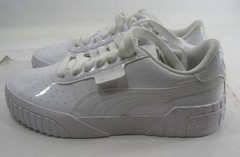 Puma Cali Patent Triple White Low Top Sneakers 370139-0 SIZE 5/5.5