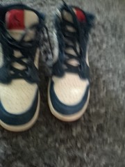 EUC Nike Air Jordan 1 Mid Take Flight Armory Navy Gold Size 7Y-worn very little