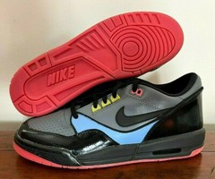 RARE NIB 2007 NIKE AIR ASSAULT LOW GS SKITTLES 6.5 NEON FLAMINGO BLACK DUNK