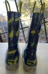 Western Chief Youth Bug Splatter Light Up Rain Boot Super Cute Fun Outdoor Sz 11
