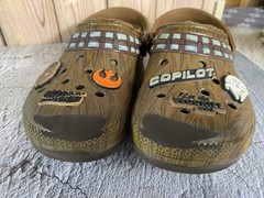 Crocs Star Wars Chewbacca Size Junior SZ 4 Classic Lined Clogs Used