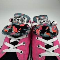 Converse Chuck Taylor All Star Double Tongue OX Hot Pink Shoes 654226F Sz 3 Y
