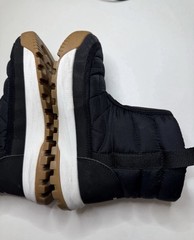 Columbia Snowtrot Mid Waterproof Pull On Boot Black Insulated Fleece Youth 3