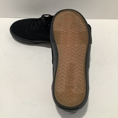 Hurley ‘Marley’ Black Canvas Sneaker Size 3 Big Kid Solid Lace Up, New