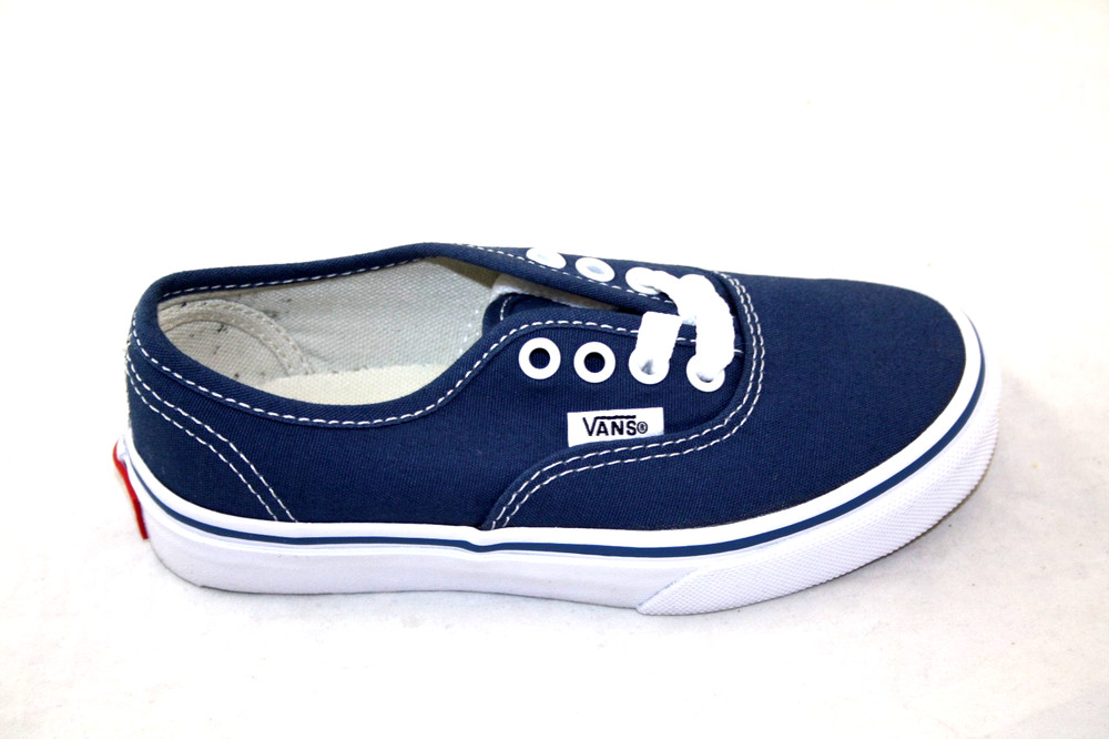 VANS AUTHENTIC NAVY/TRUE WHITE LOW TOP YOUTH LITTLE KIDS SHOE SIZE