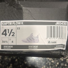 adidas Kaptir Flow K Kids Sneaker White/Purple Camo US 4.5 JR0430