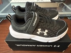 Under Armour Kids UA BPS Assert 10 AC Black/White Running Shoes (3026183-001)