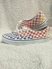 Vans- Checkered Blue Red Yellow., Junior Size 7