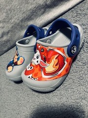 Crocs FunLab Paw Patrol Marshall Chase Grey/Blue US Toddler C6 Super Clean ✅Pics