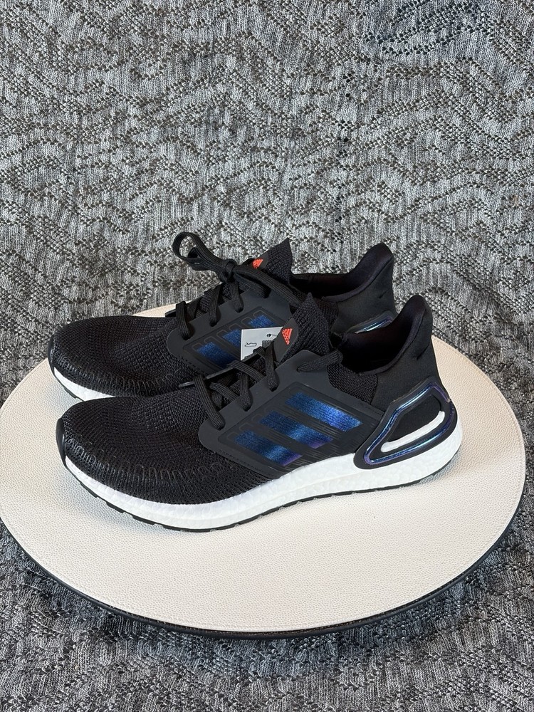 Adidas UltraBOOST 20 J Kids Sneaker size 7 Black Blue Metallic