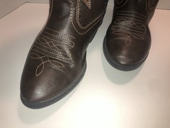Boys Girls Boots Youth Size 1 Brown Austin CowGirl Cowboy Western