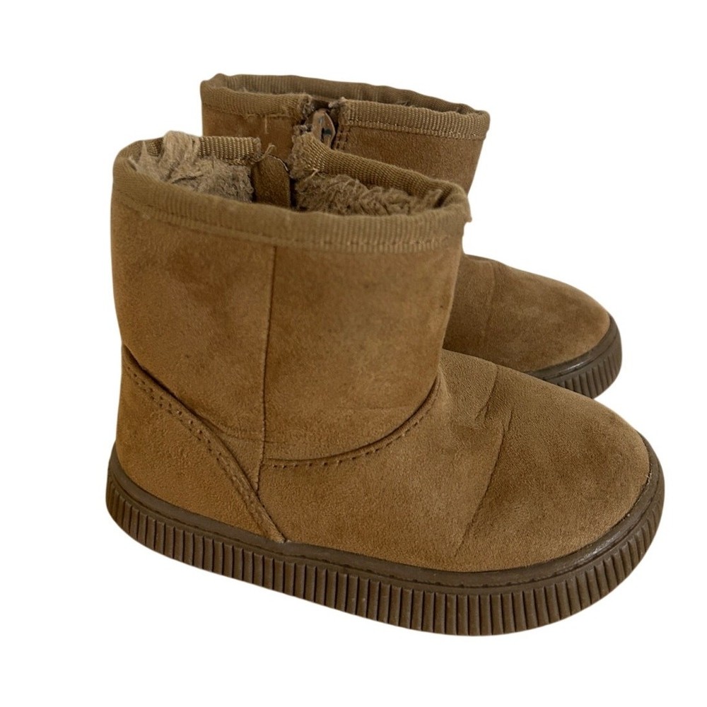 Cat & Jack Toddler size 6 Holland Shearling Style Boots Zipper side