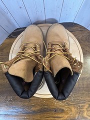 Timberland 6-Inch Premium 12909 Boot Kids Wheat Nubuck Leather Lace Up Size 4