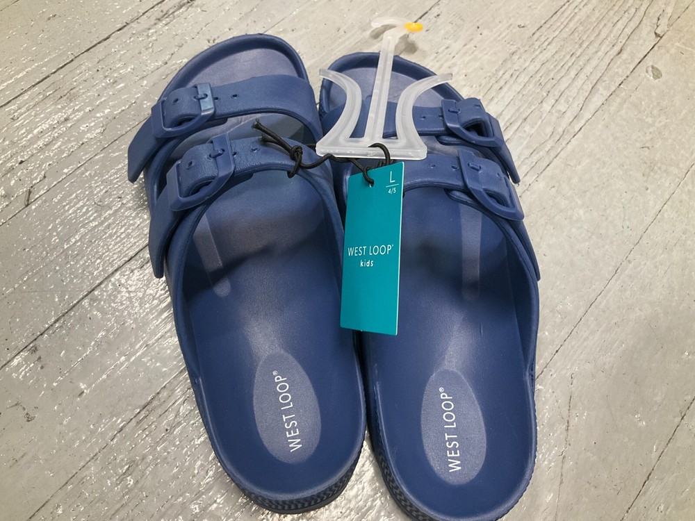 West Loop Blue Kid’s Sandals Large 4/5
