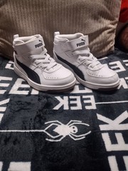 Hightop White And Black Puma Size 1