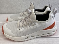 On Cloudleap Kids Size 13.5 Mesh White/Flame Cushioned Athletic Running Sneakers