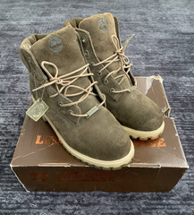 Timberland Premium Nubuck Primaloft Waterproof Dark Olive GS 5.5/W 7