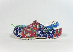 CROCS x Vineyard Vines Holiday Christmas Patchwork Classic Logo Sz 2 Kids Unisex