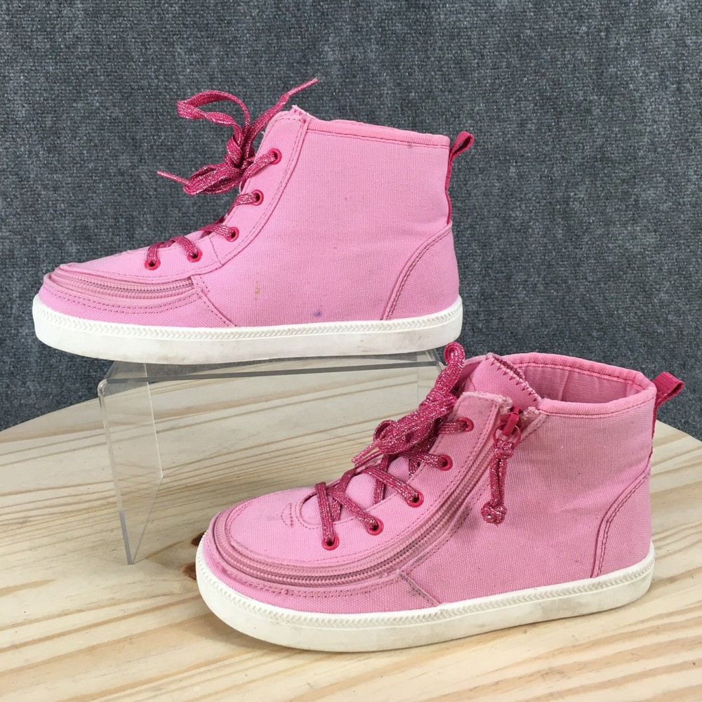 Billy Shoes Youth 3 Haring Essential Hi-Top Sneakers Pink Lace Up Comfort Casual