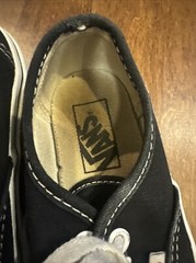 Vans Classic Authentic Canvas BLACK/WHITE Toddler Size 10.5