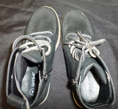 DESIGNER CAT & JACKET LACEUP SIDE ZIPPER HIGH TOP BLACK BOOTS YOUTH SIZE 4