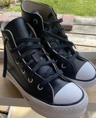 Converse Chuck Taylor All Star Move Black Leather Platform High Top Kids Size 13