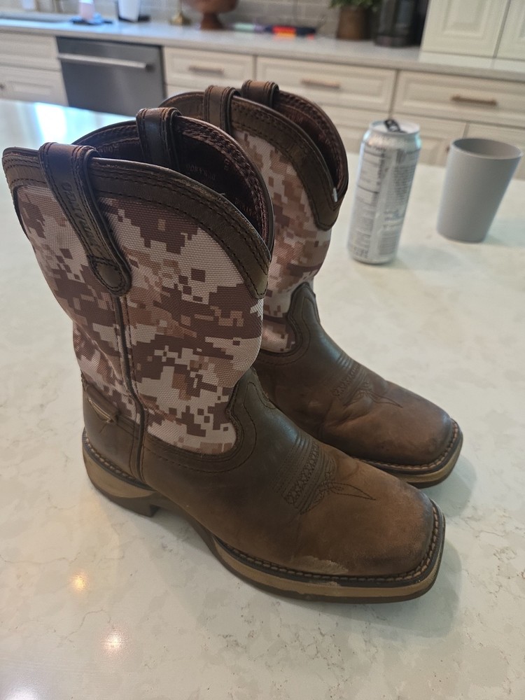 Durango Square Toe Boots Desert Digital Camo DBT0208C Sz 2M Western Kids
