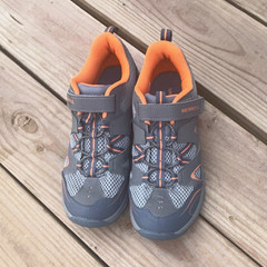 Merrell Trail Chaser Kids Athletic Sneakers Gray/Orange Hook & Loop US 5.5M