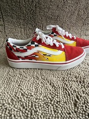 Size 3 (PS) – VANS Old Skool ComfyCush Low Flame Checkerboard