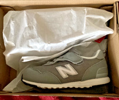 New Balance 515 NEW-B Kids Hook & Loop Sneakers Gray/White US 7C NW515GRY
