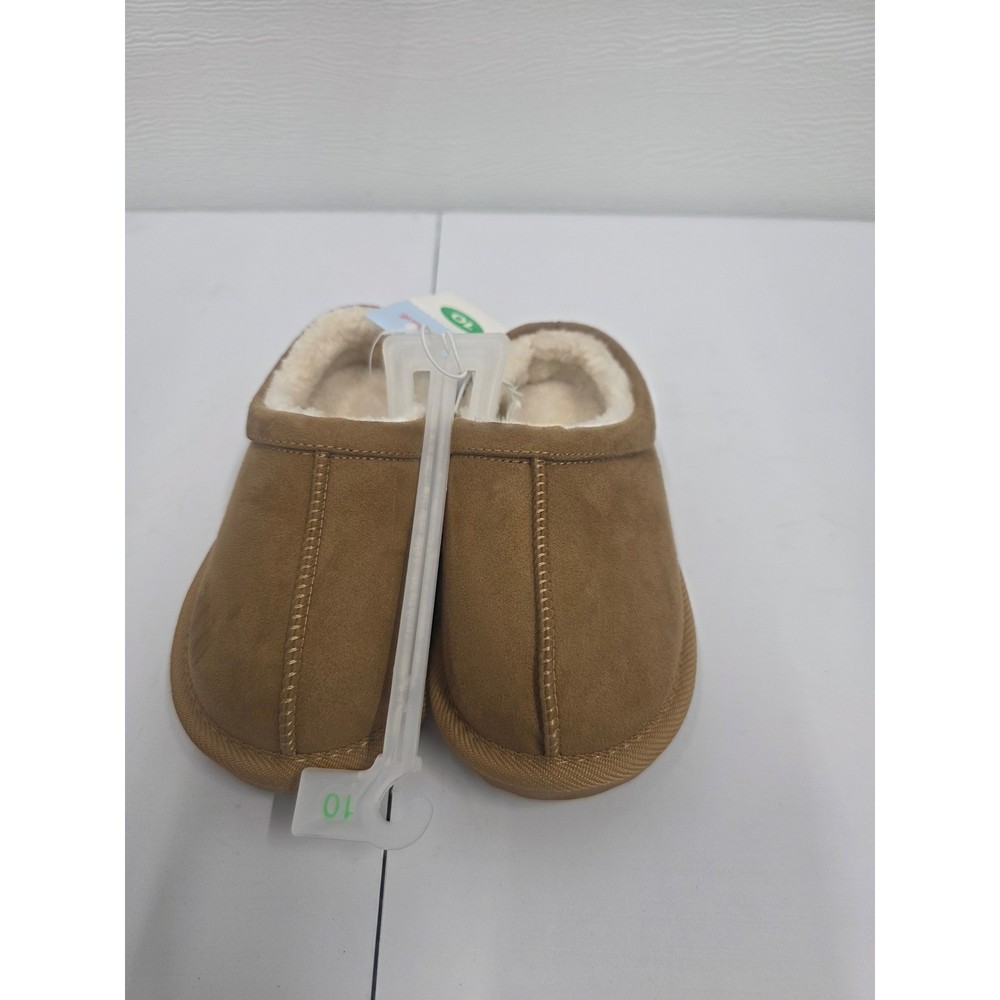 Cat & Jack Toddler Suede Moccasin Slippers Chestnut Brown Faux Fur Size 10 NEW