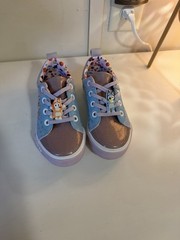 Ground Up Bluey & Bingo Kids Purple/Blue Glitter Lace-Up Sneakers