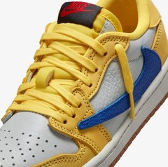 Jordan 1 Retro Low OG SP Travis Scott Canary Sneakers PS Kids – Size 12