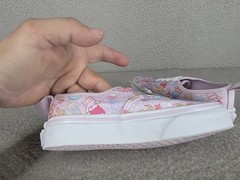 VansVans Kids Sz 11 Authentic Elastic Lace (Purrrmaids) Lavender Fog/True White