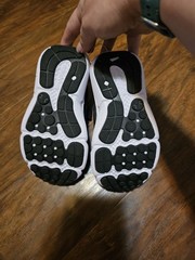 Under Armour Charged Assert Kids Sneakers Black/White Hook & Loop Size 11