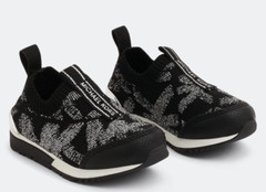Michael Kors Big Kid’s Size 3 Allie Sock Low Top Sneakers in Black
