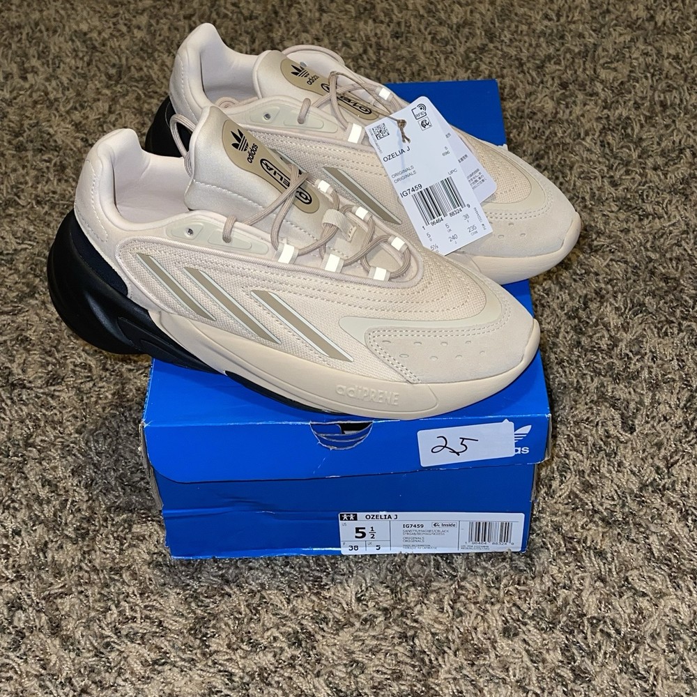 BRAND NEW! Adidas Ozelia J IG7459 Size 5.5 Black Beige Originals