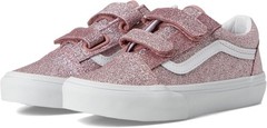 NIB Vans KIDS Old Skool V Glitter/Rose Gold Sneakers Size 3 Big Kids New In Box