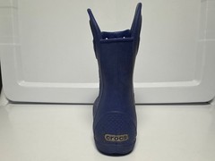 Crocs Kids Size C11 Handle It Rain Boots Youth Navy Blue Waterproof Shoe Pull On