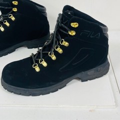 FILA Diviner Boots Toddler Size 11.5 Black Faux Suede Lace Up Hiking Ankle
