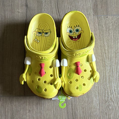 Crocs SpongeBob SquarePants Classic Clog Yellow 3D Slip-On US 9 EU 42-43