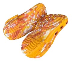Honey Nut Cheerios Crocs Clogs Kids Size J5 Womens 6-7 Excellent Orange White