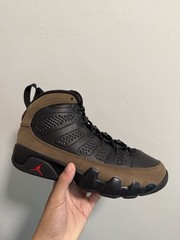 Nike Air Jordan 9 Retro GS Black/True Red Light Olive Size 7Y