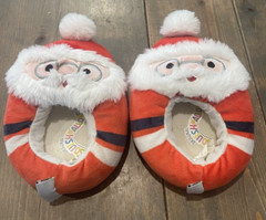 Squishmallows Original Christmas Santa Claus Kids Stuffed Slippers Size: 11-12