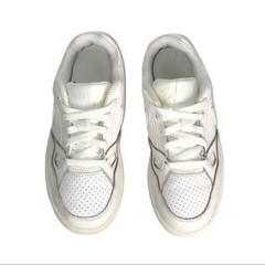 Nike Son Of Force White On White Leather Low Top Sneakers Kids Trainers Size 11C