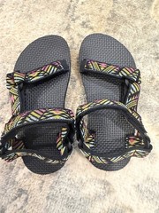 Teva Original Universal Sandal – Black Pink Yellow Blue Kids Sz 12 NEW