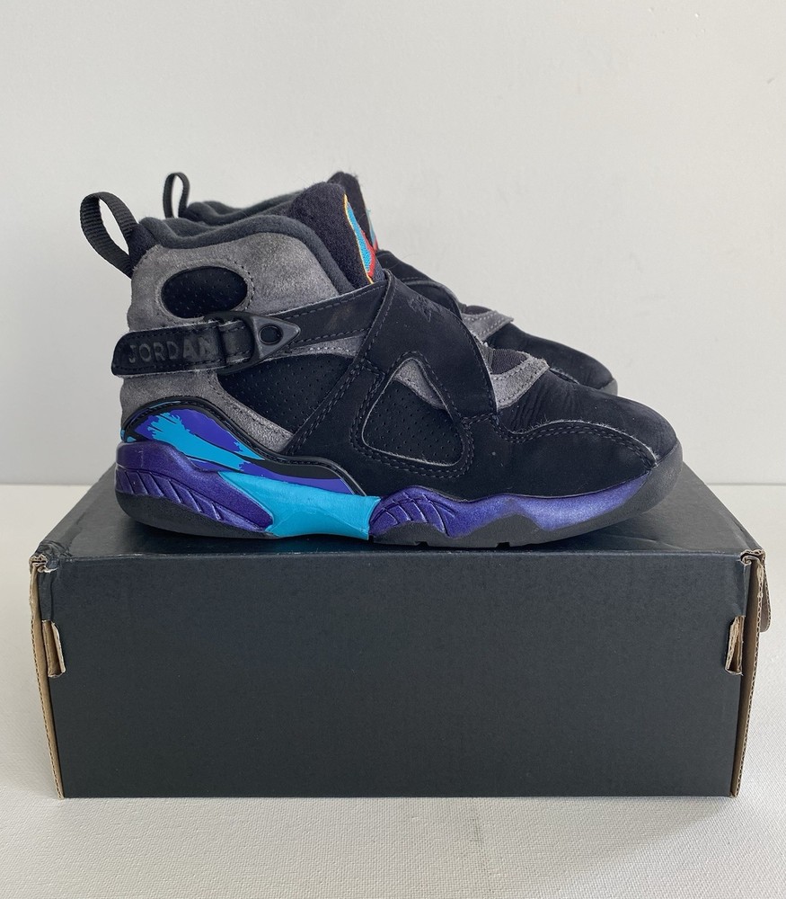 Air Jordan 8 Retro Black Multi-Color 305360-006 Toddler Size 11C W/ Box