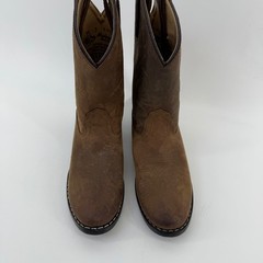 Masterson Boot Co Kids Brown Leather Cowboy Boots Size 3 Western Style